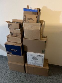 FREE Empty Small and Medium Cardboard Boxes