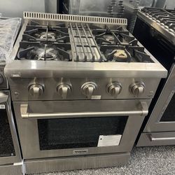 30” Thor Dual Fuel Range Stainless Steel 4 Burner 