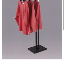 2 Way Chrome Clothing Rack - Boutique