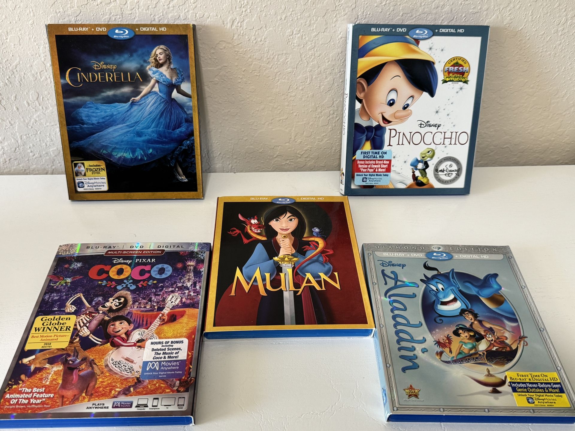 5 Disney Blu Ray DISC Full Length Movies Price Is FIRM