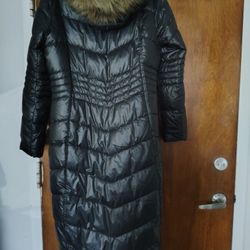 Gallery Faux Fur Hooded Puffer Coat 