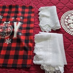 Christmas Chair Covers, Dinning Set And Runner 