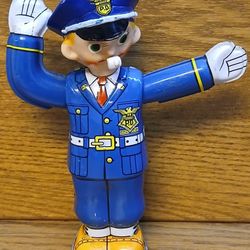 T.N. Nomura Modern Toys Police Traffic Cop Tin Toy Vintage