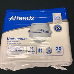 Attends adult diapers size medium brand new