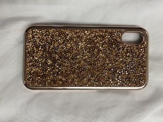 iPhone X rose gold bling phone case