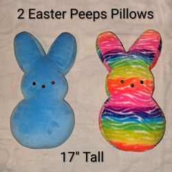 Two 17" Tall Easter Peeps Pillows In Brand New Excellent Condition Unused Both For 1 Price (Comes From A Smoke Free And Pet Free Home)