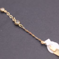 ✨ 14KT Solid Yellow Gold Bracelet – Engravable Plate w/ Heart Accent ✨