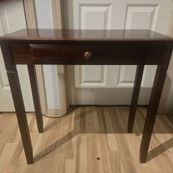 Entry Way  Small CHERRY WOOD Table Witb DRAWER  