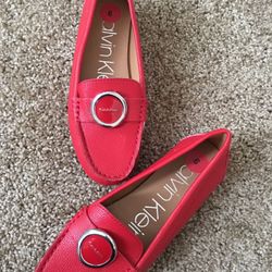 Calvin Klein red loafers Size 6 for women