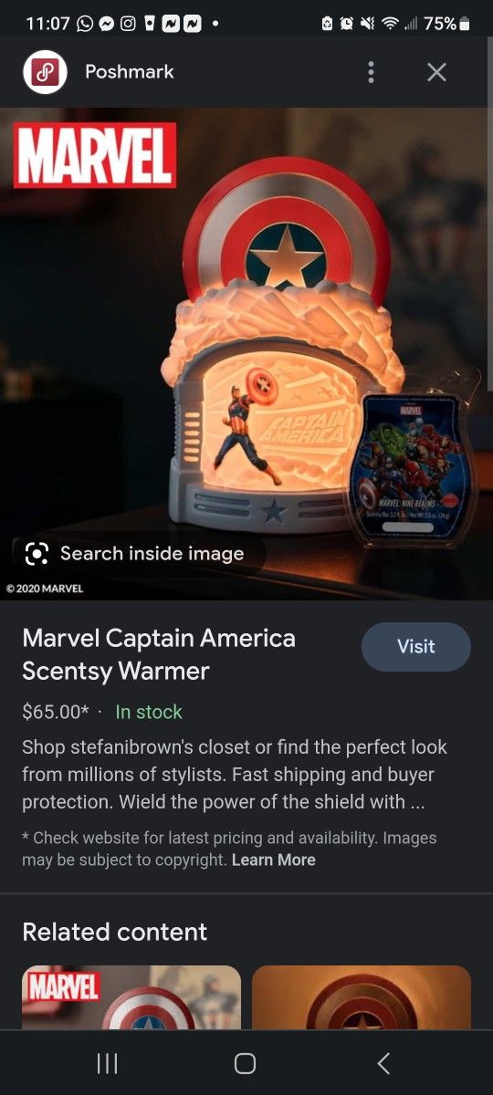 Marvel Captain America And Spiderman Scentsy Warmers 