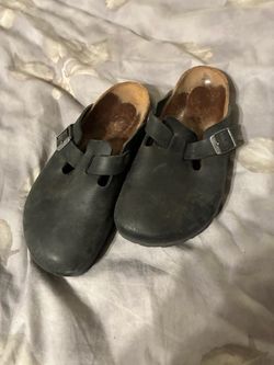 Birkenstock Boston Clogs Black Leather