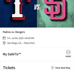 San Diego Padres vs Texas Rangers 4th of July