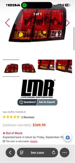 99-04 Mustang LMR AMBER TAILLIGHTS