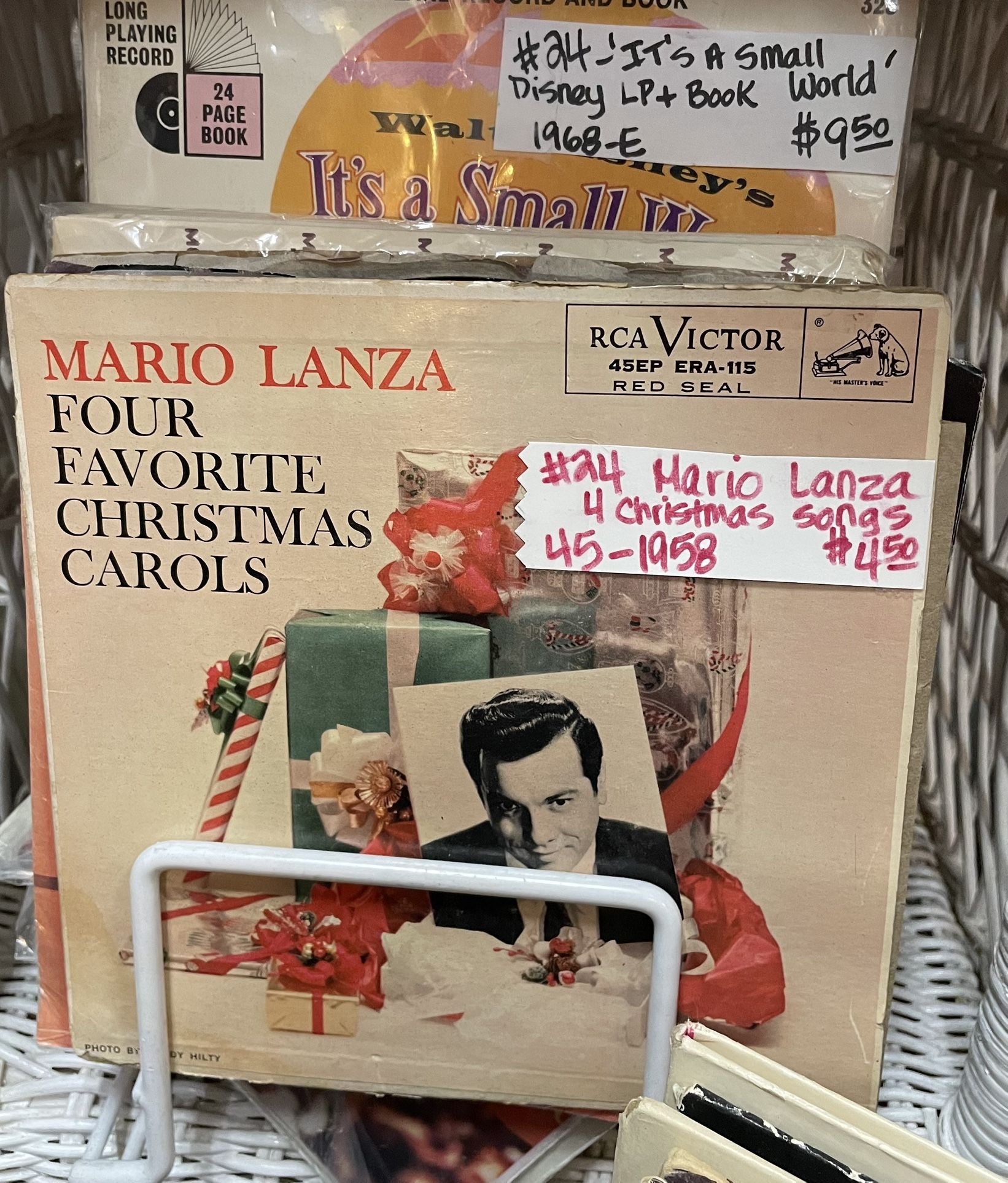 Vinyl Christmas Mario Lanza 45 Rpm