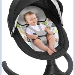 Bioby Baby Swing for Infants with 5 Natural Sway Speeds,Black