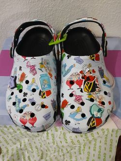 Alice in wonderland crocs