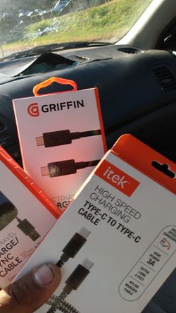 Griffin iPhone and c type chargers.
