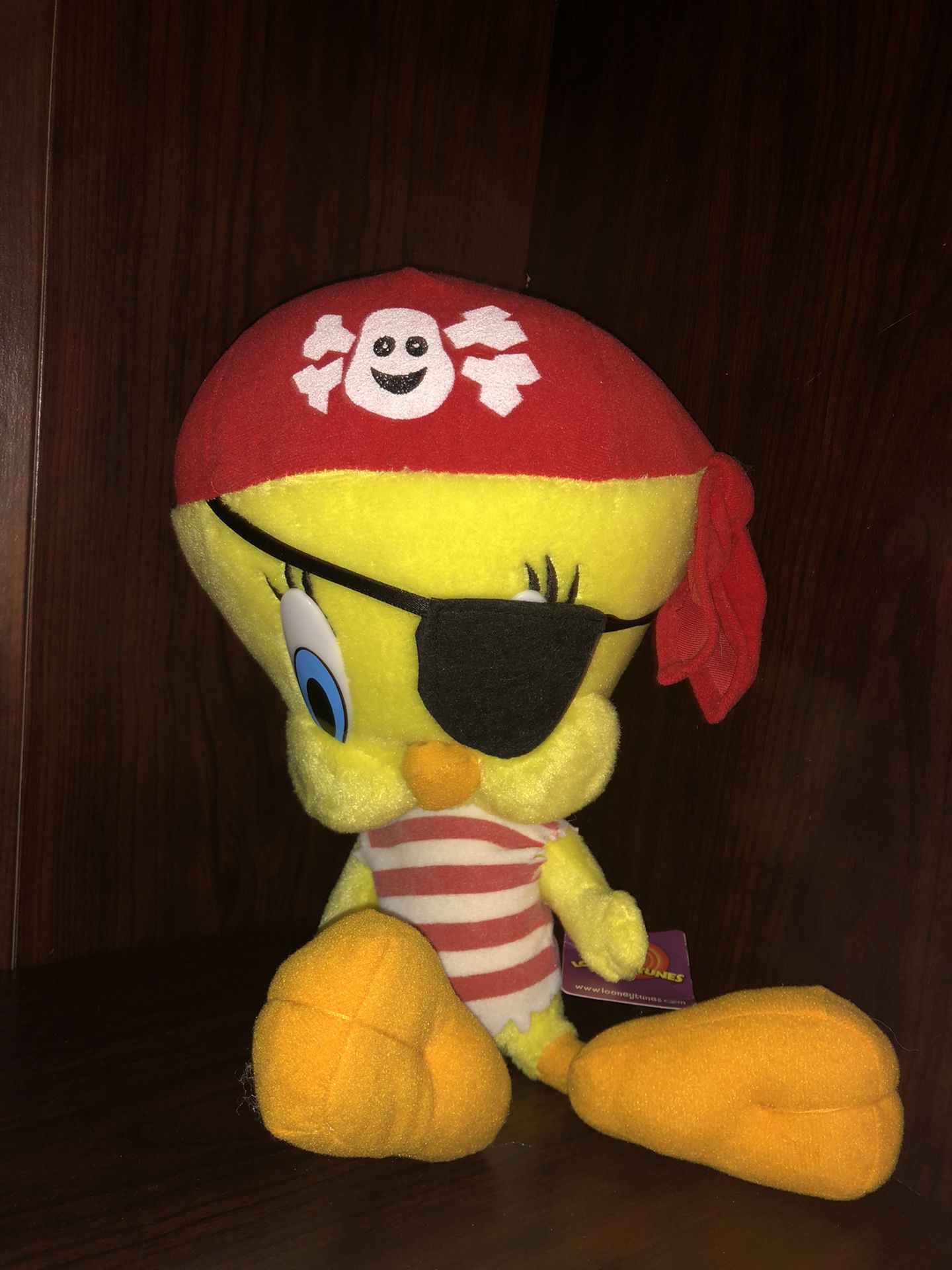 Vintage 2002 Pirate 🏴‍☠️ Tweety Bird Looney Tunes plush plushie doll NWT - 2002 Tweety Bird sailor pirate awe matey! Eye patch ! large 14” tall