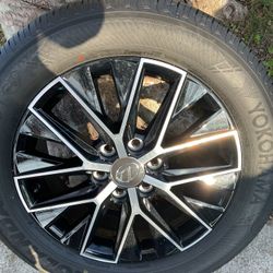 Rim. & Tires 20”.      265/55/20  New All 4