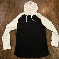 Volcom Men’s Waffle Knit Thermal Henley Hoodie Pullover