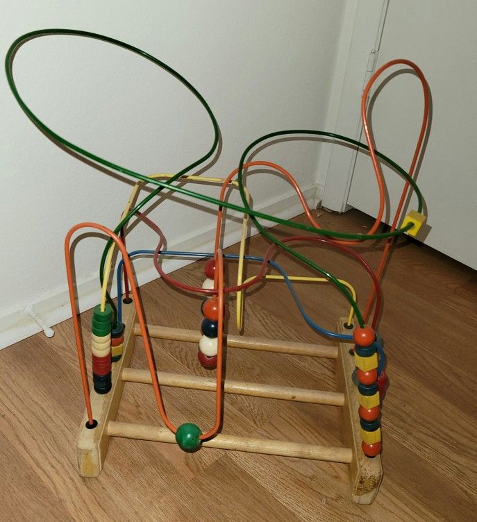 Large Original Supermaze Toy Wood Beads Blocks Roller Coaster