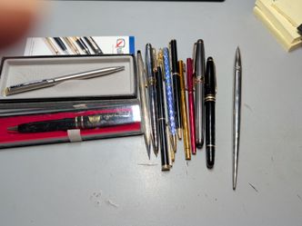 Lot of 12 Pens - some new some premium Montblanc cross calais Bush Sr