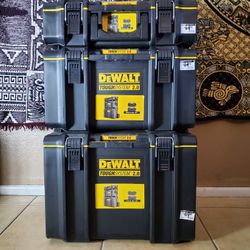 Dewalt Toughsystem 2.0 Tower Toolbox System 3 Piece Set Brand New Never Used Hablo Español 