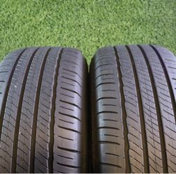 Pair of 235 65R18 Michelin Primacy Tour A/S with 80% Tread 7/32 106H SKU 27962 Road Force Balancing