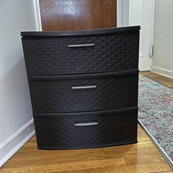 Sterilite Brown Basket Weave Wide Storage Drawers