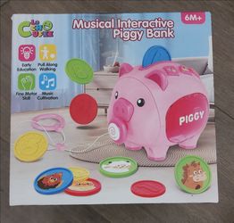 Musical Interactive Piggy Bank - Opened box never used