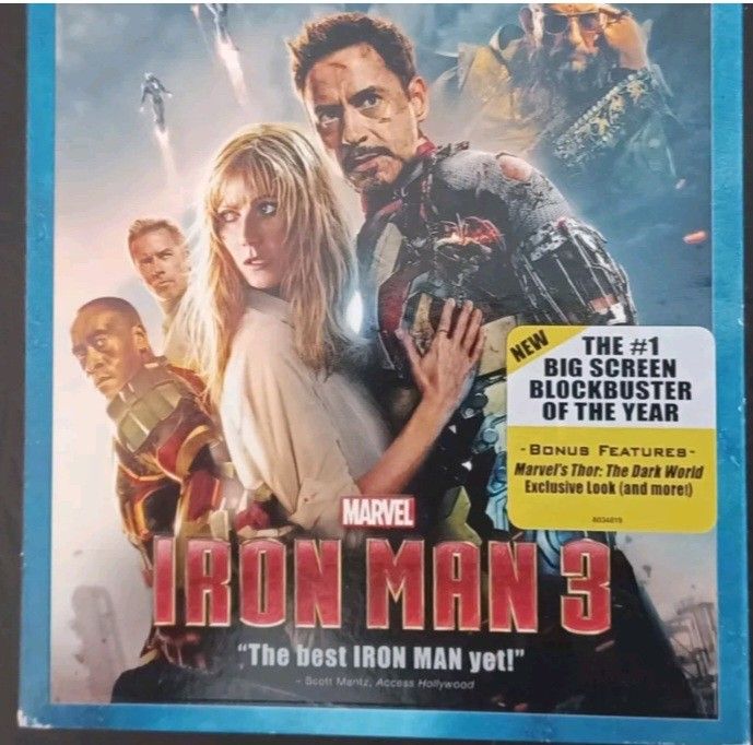 Iron Man 3 (Blu-ray/DVD, 2013, 2-Disc Set) Like New Condition