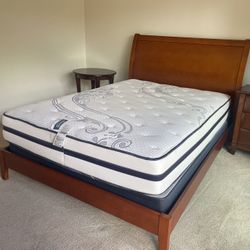 Queen Bed Frame & Mattress