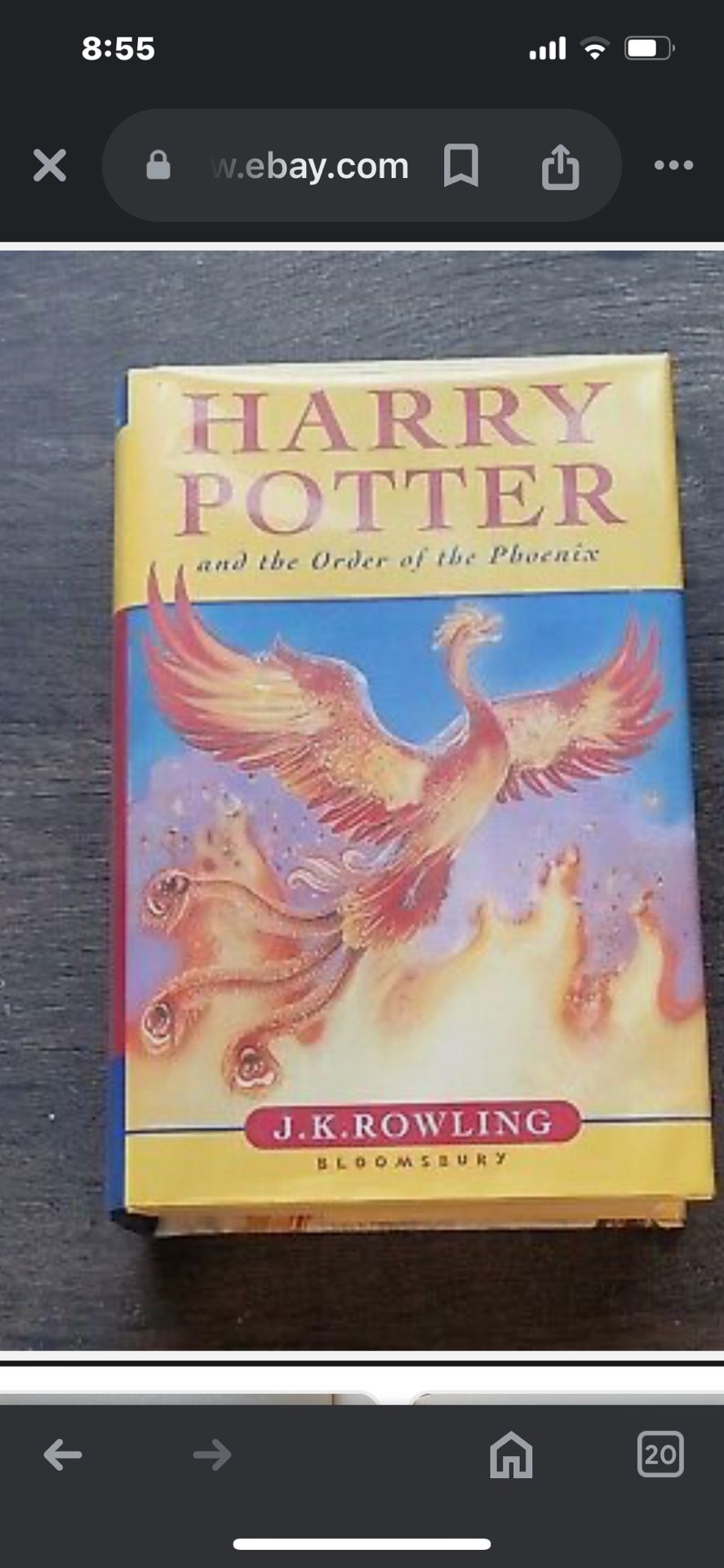 Harry Potter (uk) Edition First Print &bedition Signed Copy