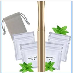 Stylish Gold Air Flavored Device,16 Replaceable Inner Cores,Natural Ingredients Extracted,Helps Improve Bad Habits-0419-05