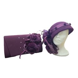 Milano Eggplant HAT & PURSE