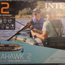 2 Person Paddle Boat, Pump, Oars Included