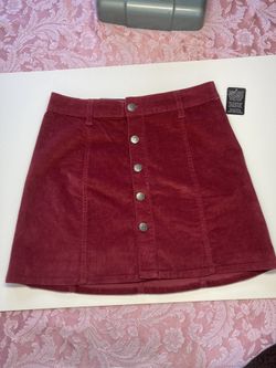 Red Suede Skirt 