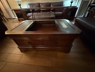 Solid Wood Coffee Table w/ Storage & Drawers – $125 OBO