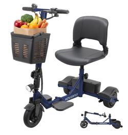HOVERFLY 3-Wheel Foldable Mobility Scooter LED Headlight Basket 3.7 mph 264 lb