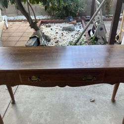 Vintage Solid Wood Entryway / Console Table