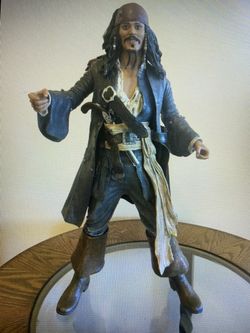 Captain Jack Sparrow 2004 Disney neca Johnny Depp Talking Figure - 18’’ (Black Pearl)