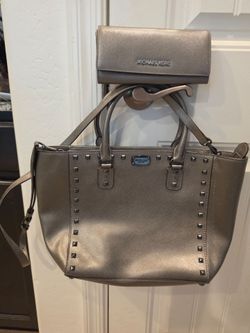 Michael Kors Studded Tote and Wallet Set