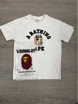 White bape t-shirt by bathing ape size S