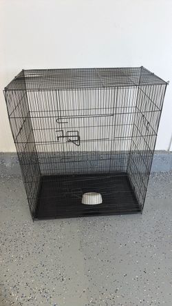 Black Wire Pet Cage with Tray