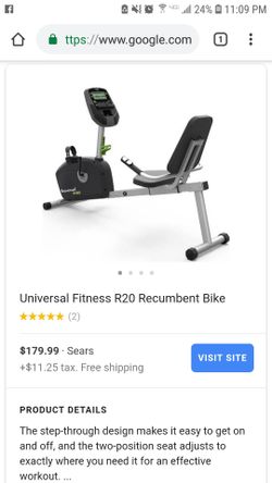 Nautilus Universal R20 Recumbent Bike for Sale in Somerset MA OfferUp