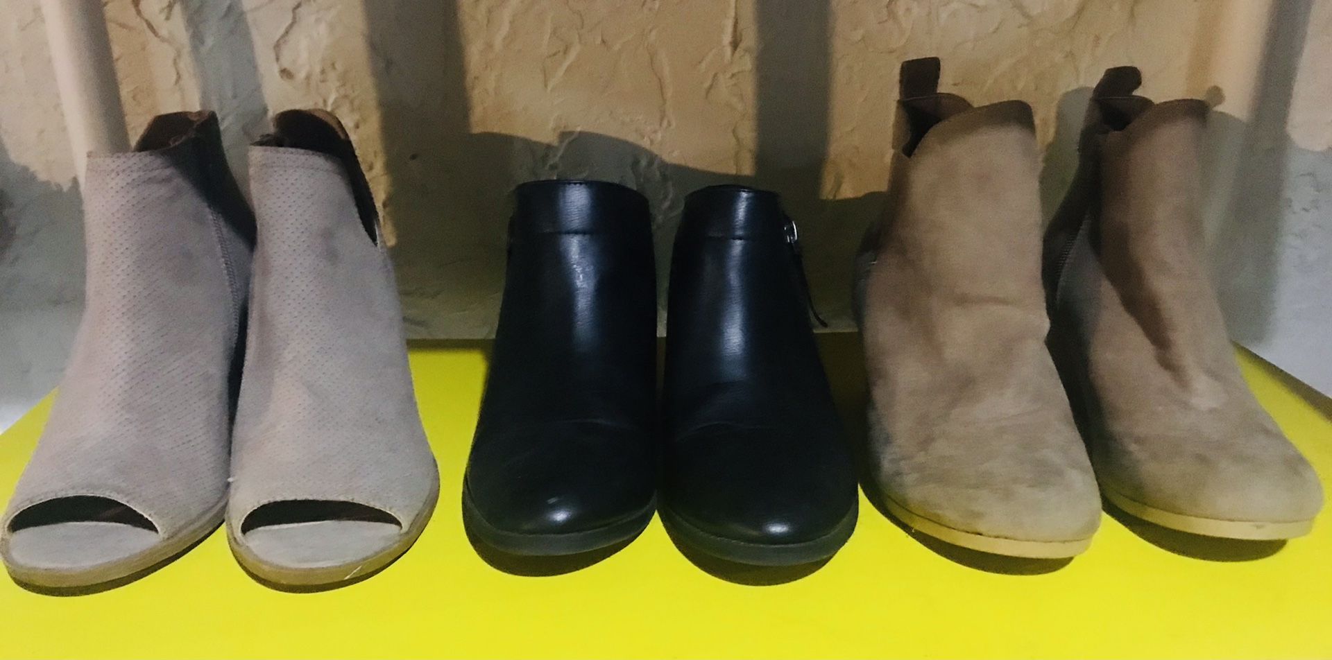 3 Pairs Of Small Heeled Boots