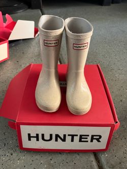 Hunter kids first glitter rain boots
