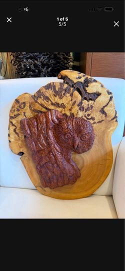 VintageOwl carving 19 tall