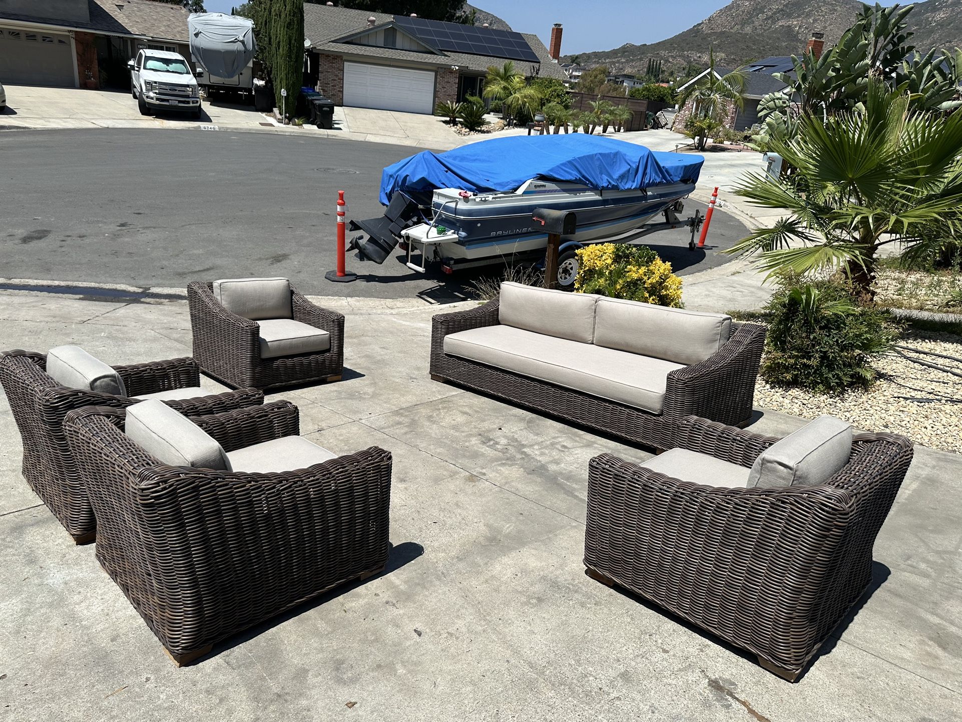 Restoration Hardware Provence Sofa & Chairs Seating Set
