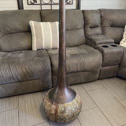 Beautiful Tall Metal Vase 